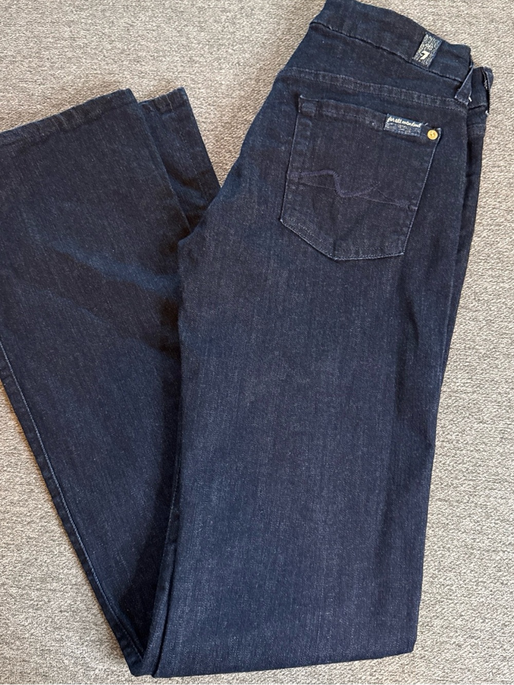 7 for Mankind Kimmie Dark Blue Women's Denim Bootcut Jeans Sz 26
